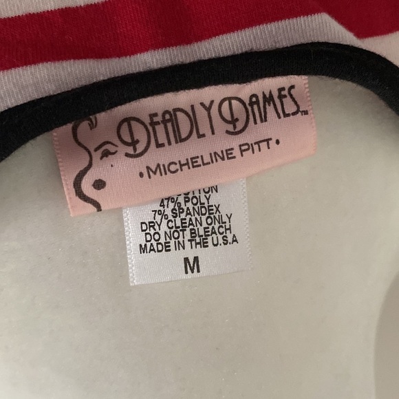 LNWOT Deadly Dames pinup striped long sleeve bodycon dress - Picture 6 of 7